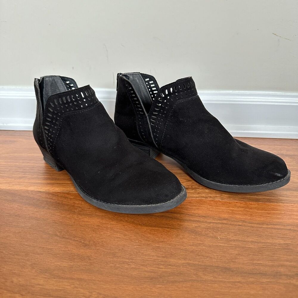 Carlos Santana Billey Ankle Boot Women Size 8.5M Black Bootie Shoe Boho Moto